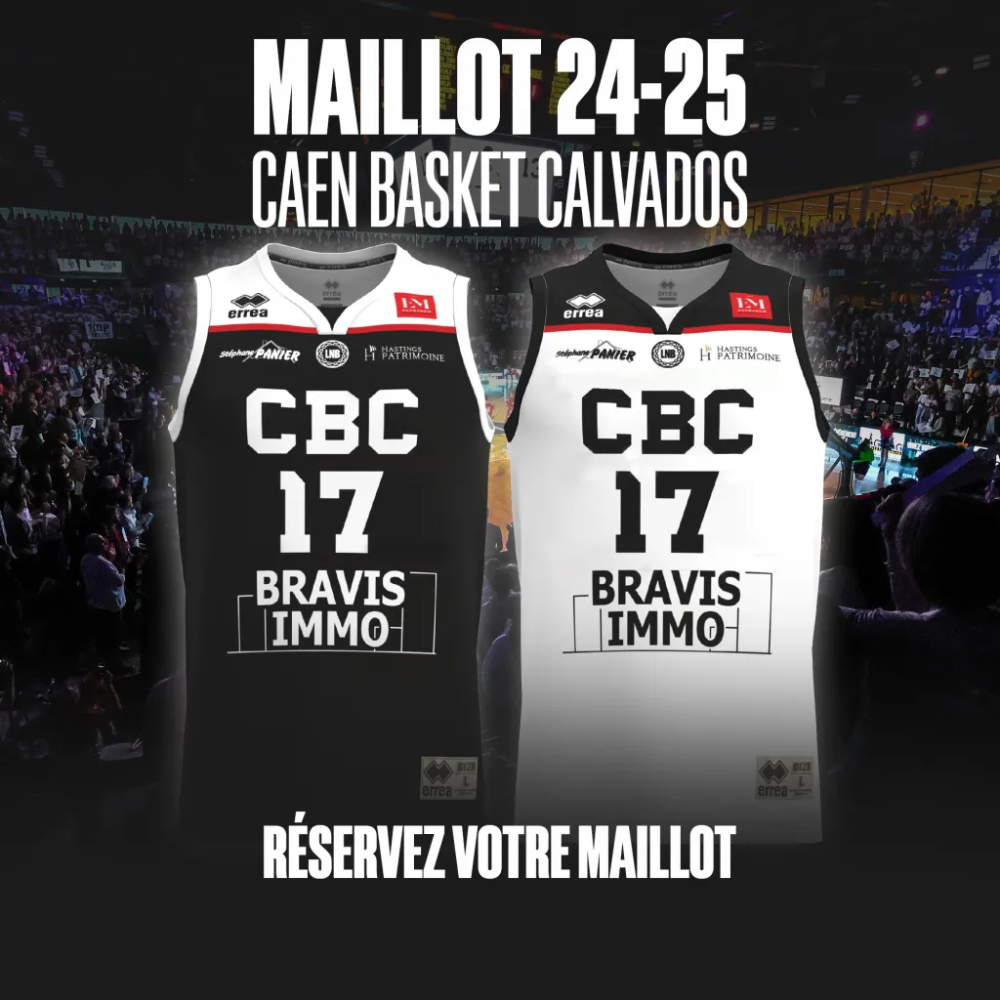 Maillot noir et blanc CBC saison 2024/2025