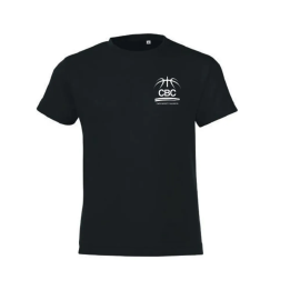 T-shirt col rond pour enfant noir/blanc en jersey - CBC