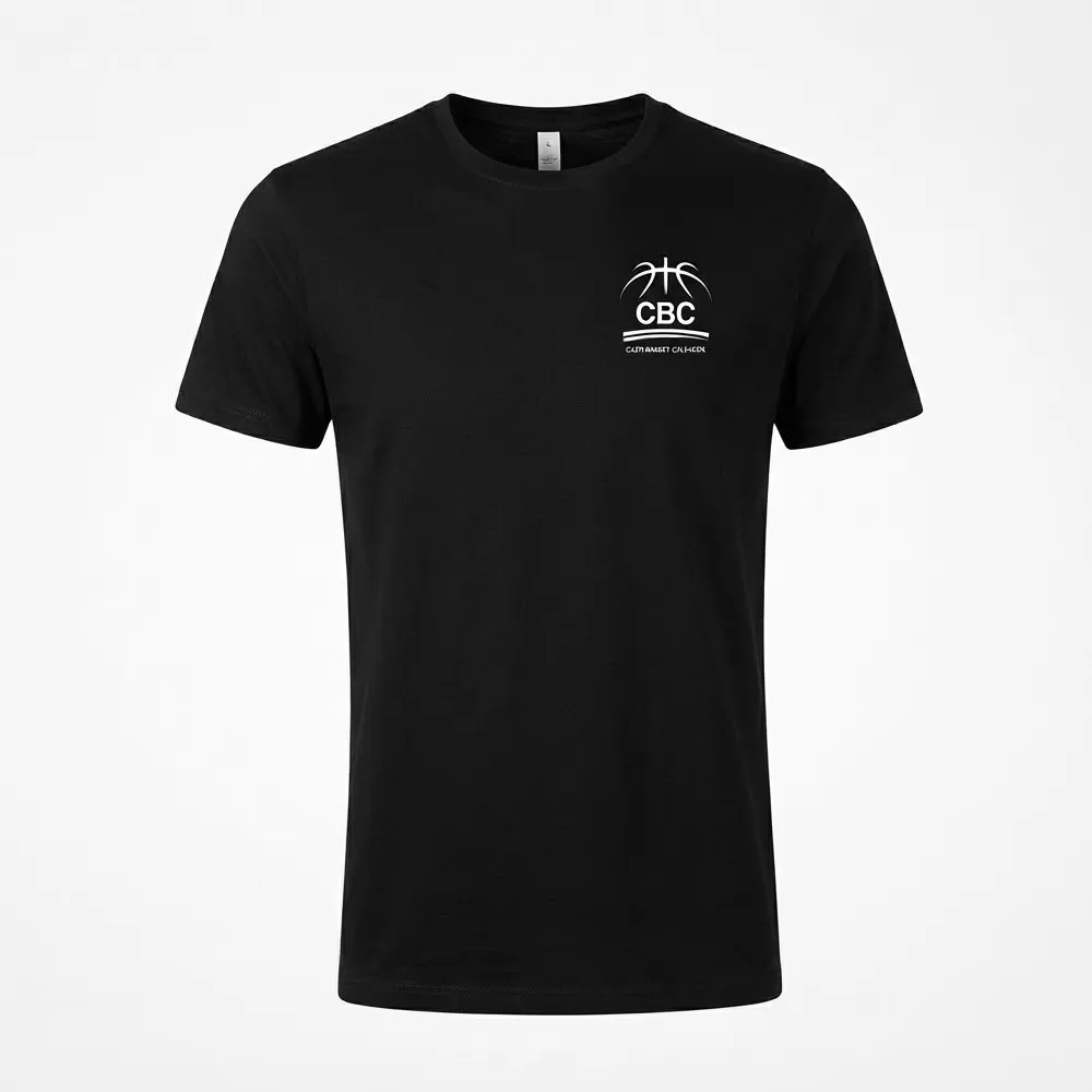 Tee-shirt col rond  pour Homme noir/blanc en jersey - CBC