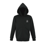 Sweat zippé à capuche noir en molleton pour enfant - CBC